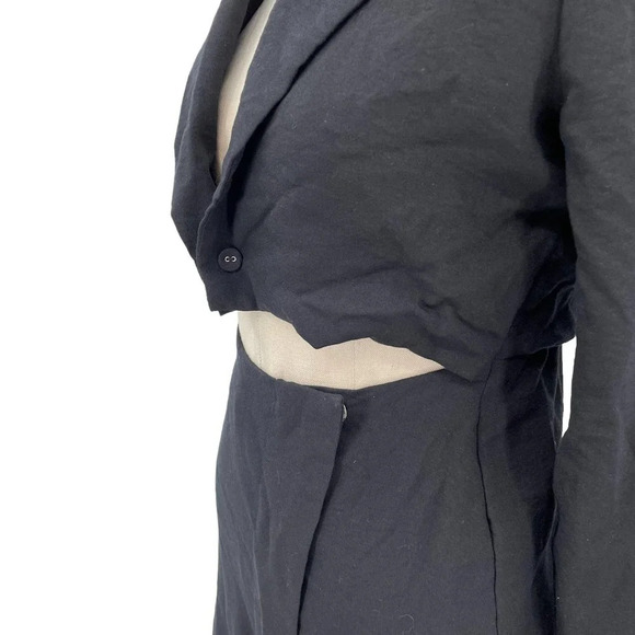 Mable Crop Blazer Jacket Mini Cut Out Dress Black Size Small - Picture 6 of 11